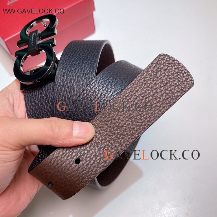 Ferragamo Double-sided Belt Black Buckle 35mm